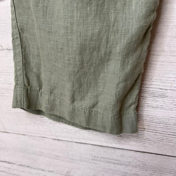Rachel Roy Pants Womens Size Small Sage Green 100% Linen Drawstring Pockets - Picture 5 of 16